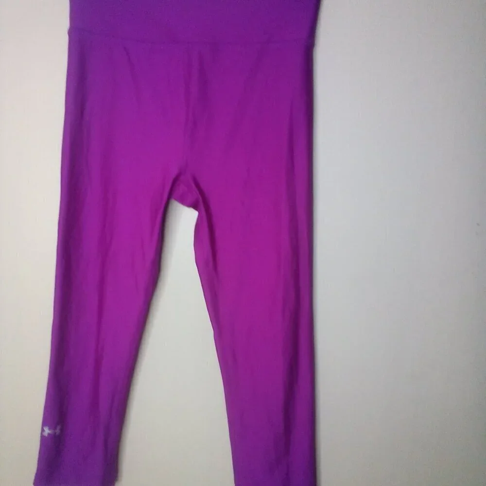 Under Armour Leggings XS Women Compression Heat Gear Active Athletic Purple Pink